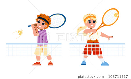 kid tennis vector 108711517