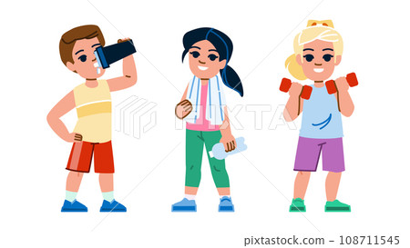 kid gym vector 108711545