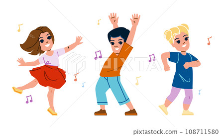 dancing kid vector dancing kid vector 108711580