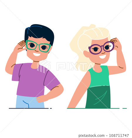 glasses kid vector 108711747
