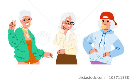 mature senior woman fashion vector mature senior woman fashion vector 108711888