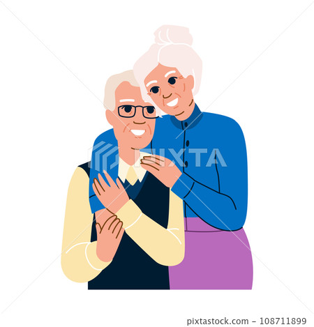 happy senior couple in love vector 108711899