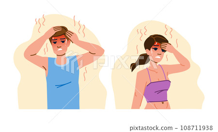 warm suffer from heat vector 108711938