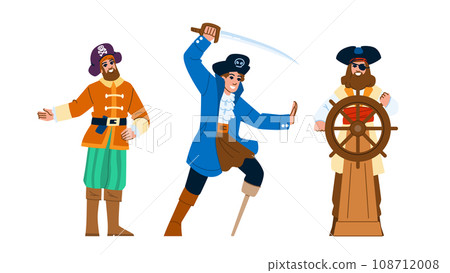 sea pirate captain vector 108712008