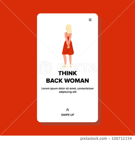 young think back woman vector young think back woman vector 108712154