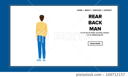 young rear back man vector young rear back man vector 108712157
