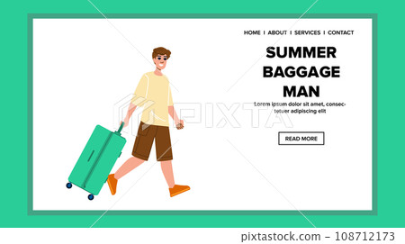 travel summer baggage man vector travel summer baggage man vector 108712173