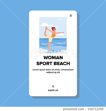 lifestyle woman sport beach vector lifestyle woman sport beach vector 108712200