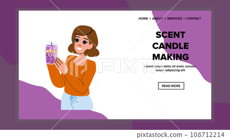 closeup scent candle making vector closeup scent candle making vector 108712214