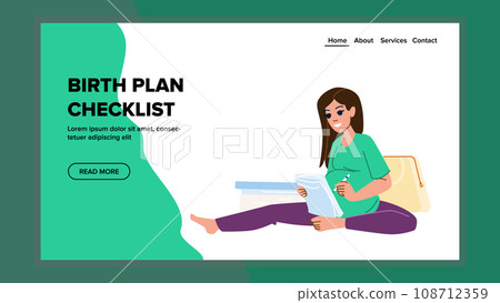 birth plan checklist vector 108712359