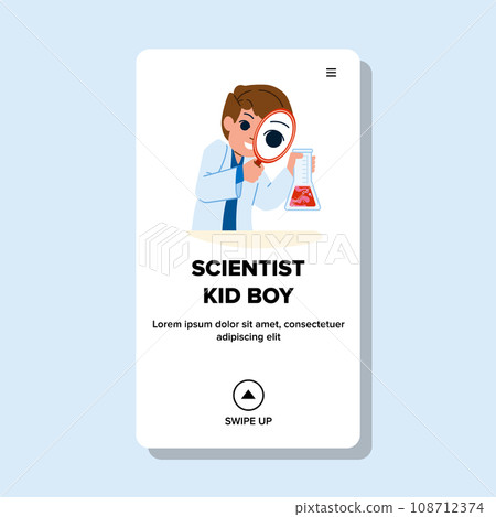 scientist kid boy vector scientist kid boy vector 108712374