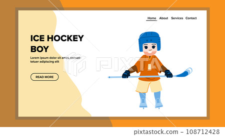 ice hockey boy vector ice hockey boy vector 108712428