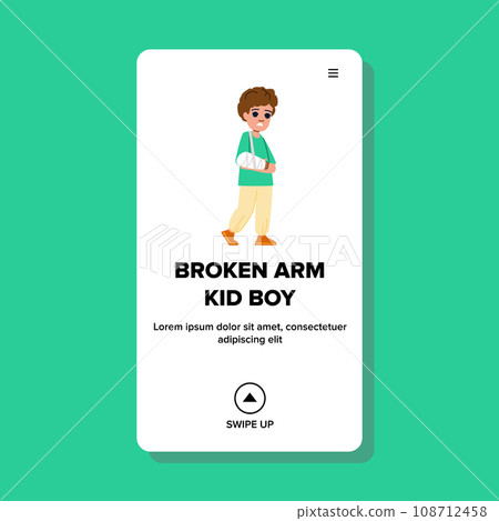 broken arm kid boy vector broken arm kid boy vector 108712458