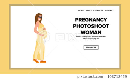 pregnancy photoshoot woman vector 108712459
