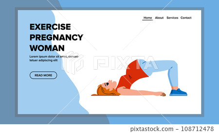 exercise pregnancy woman vector exercise pregnancy woman vector 108712478