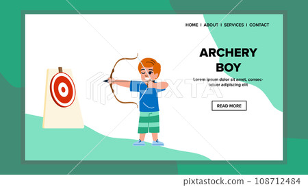 archery boy vector 108712484