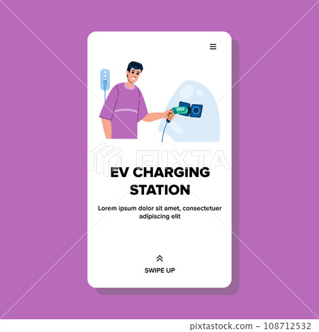 ev charging station vector 108712532
