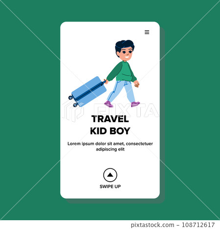travel kid boy vector travel kid boy vector 108712617