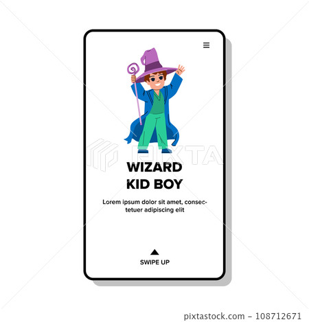 wizard kid boy vector wizard kid boy vector 108712671