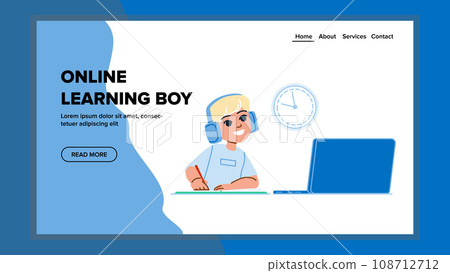 online learning boy vector online learning boy vector 108712712