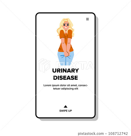 urinary disease woman vector urinary disease woman vector 108712742