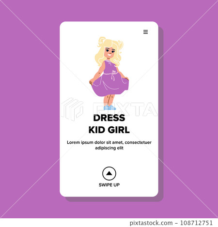 dress kid girl vector dress kid girl vector 108712751