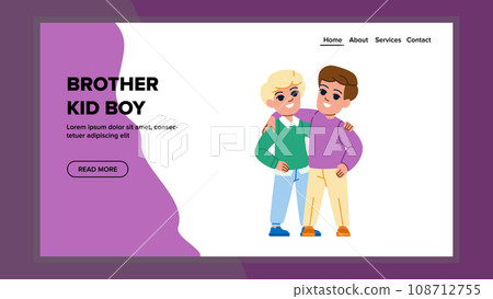 brother kid boy vector 108712755
