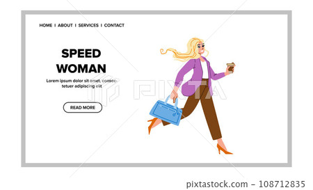 speed woman vector 108712835