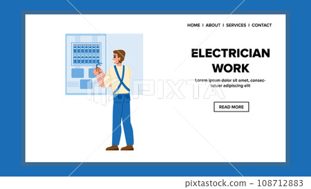 electrician work vector 108712883