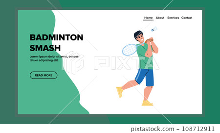 badminton smash vector 108712911