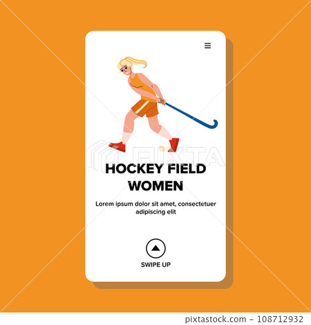 hockey field women vector 108712932