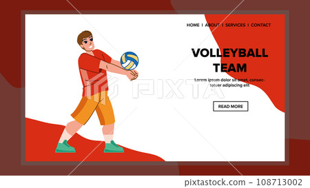 volleyball team vector volleyball team vector 108713002