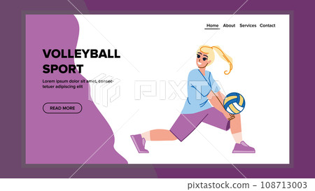 volleyball sport vector 108713003