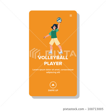 volleyball player vector 108713005