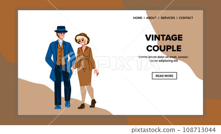 vintage couple vector vintage couple vector 108713044