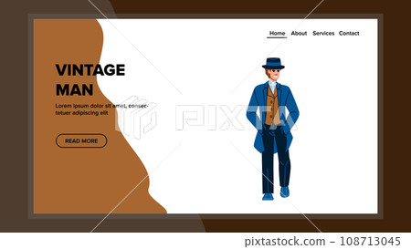 vintage man vector vintage man vector 108713045