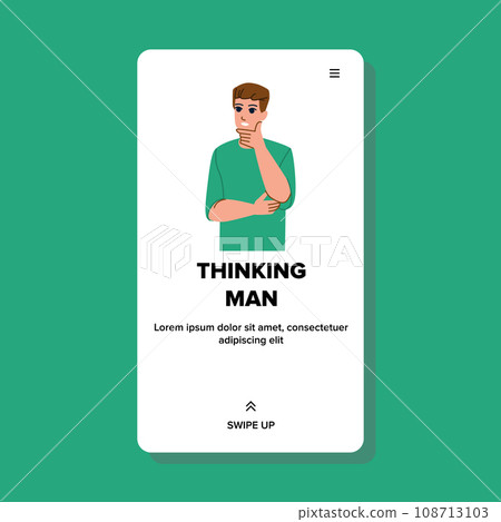 thinking man vector 108713103