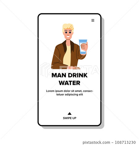 man drink water vector 108713230