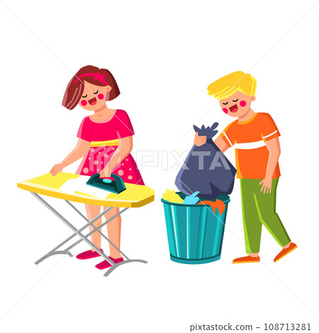 household kid vector 108713281
