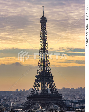 Eiffel Tower and sunset Eiffel Tower and sunset 108713685