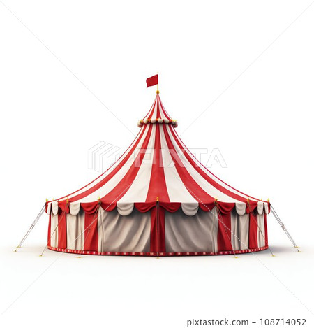 Circus Tent Showcase Isolated on White Background. Generative ai 108714052