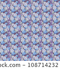 Pattern of tulips and daisies on a gray background. 108714232