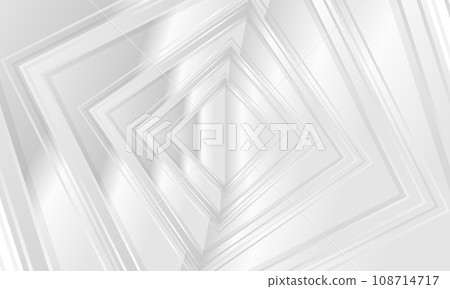 Silver luxury elegant abstract background with geometric lines rhombus shape and gradient frame elements. 108714717