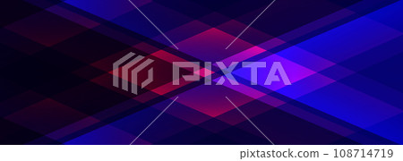 Dark blue and purple vector abstract modern wide banner background with geometric shapes. 108714719
