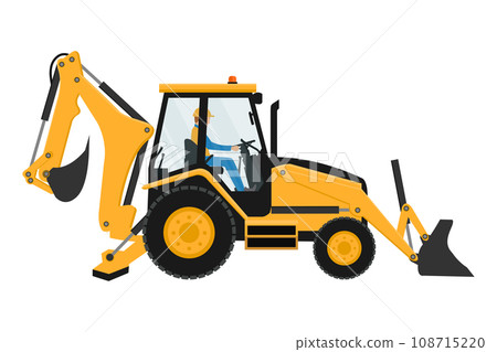 Heavy Machinery Driver Backhoe Design Heavy Machinery Driver Backhoe Design 108715220