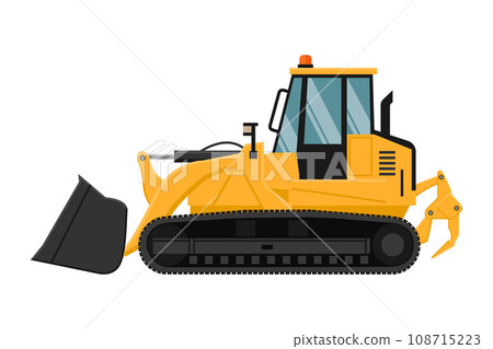 caterpillar loader yellow machinery vector on white background caterpillar loader yellow machinery vector on white background 108715223
