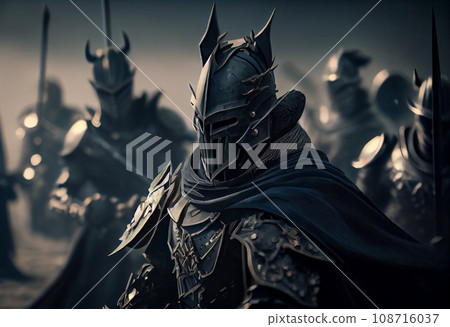 Medieval Knight Walking on Battlefield amidst Dead Enemies. Last Surviving Crusader, Soldier, Warrior after Battle. Destruction of War, Invasion, Crusade. Dramatic, Cinematic Historic Reenactment Medieval Knight Walking on Battlefield amidst Dead Enemies. Last Surviving Crusader, Soldier, Warrior after Battle. Destruction of War, Invasion, Crusade. Dramatic, Cinematic Historic Reenactment 108716037