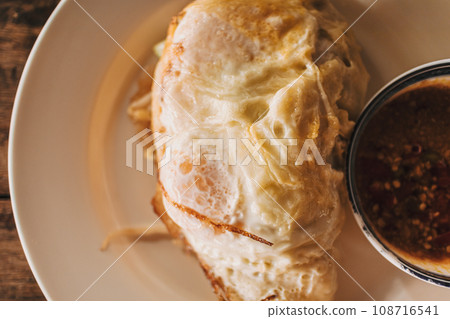 Banh Xeo, Vietnamese Stuffed Rice Pancake, popular food menu in Vietnam and Lao 108716541