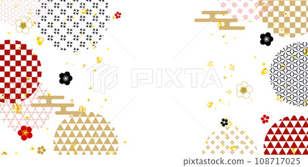 Japanese pattern New Year's card pattern background 108717025
