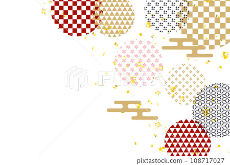 日式新年賀卡圖案背景 108717027